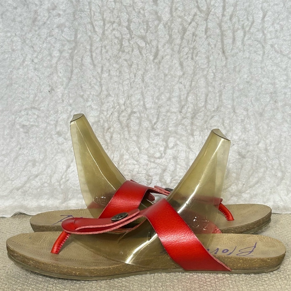 Blowfish Womens Red Thong Buckle/Strap Slip Resistant Casual Sandal Shoes SZ 9 - Picture 7 of 11